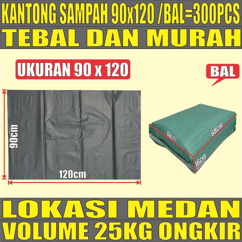 Kantong Sampah 90x120 Plastik Hdpe Tebal Ball 25kg