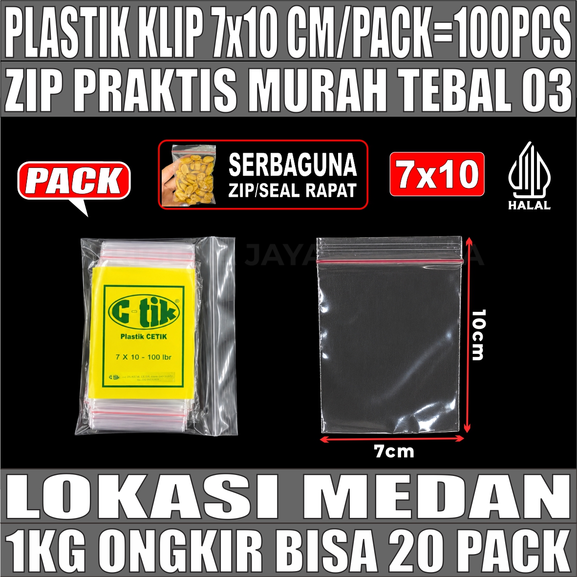 Plastik Klip 7x10 Ziplock Pe Bening PACK