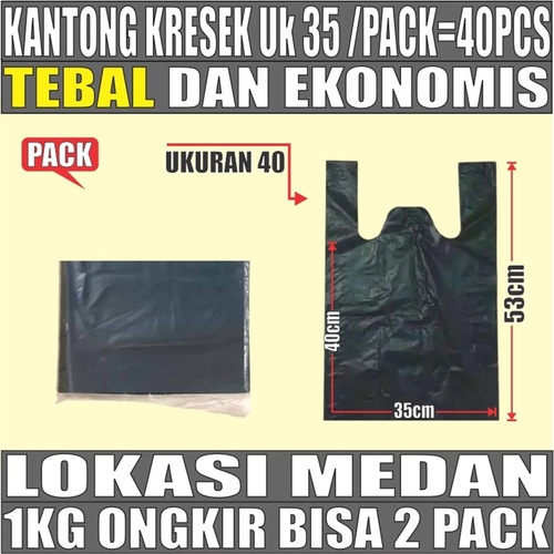 Kantong Kresek uk 35 Plastik Hdpe Tebal PACK