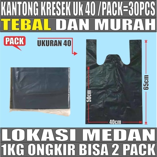 Kantong Kresek uk 40 Plastik Hdpe Tebal PACK