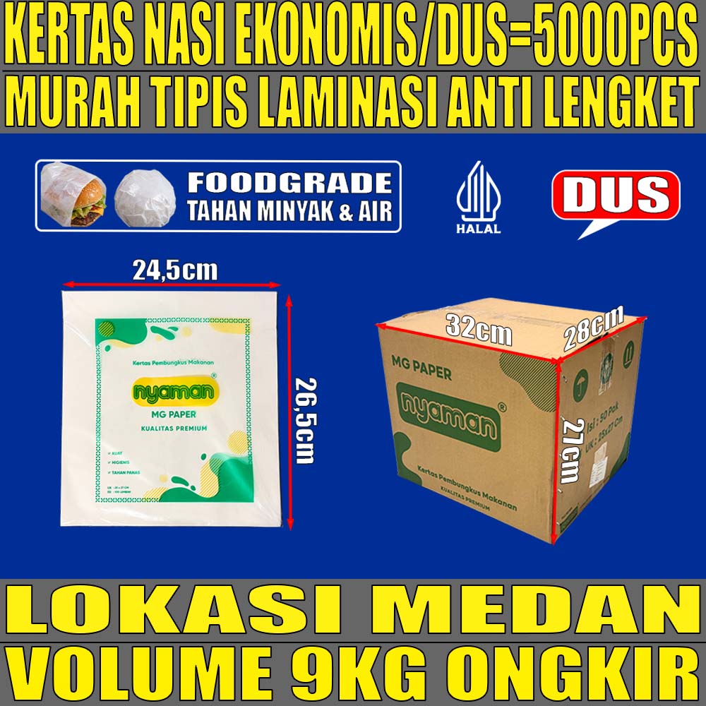 Kertas Nasi Putih NYAMAN Kfc Dus 5000pcs
