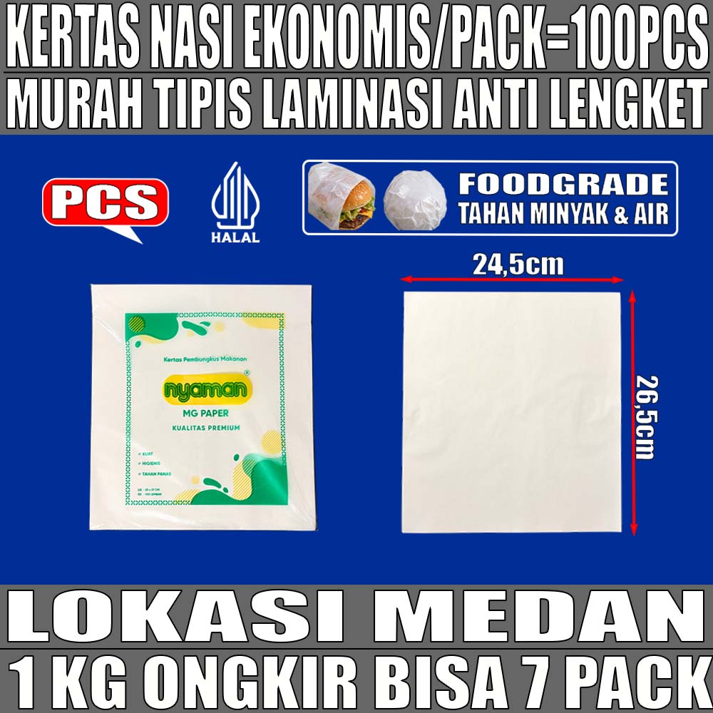 Kertas Nasi NYAMAN Pack 100pcs