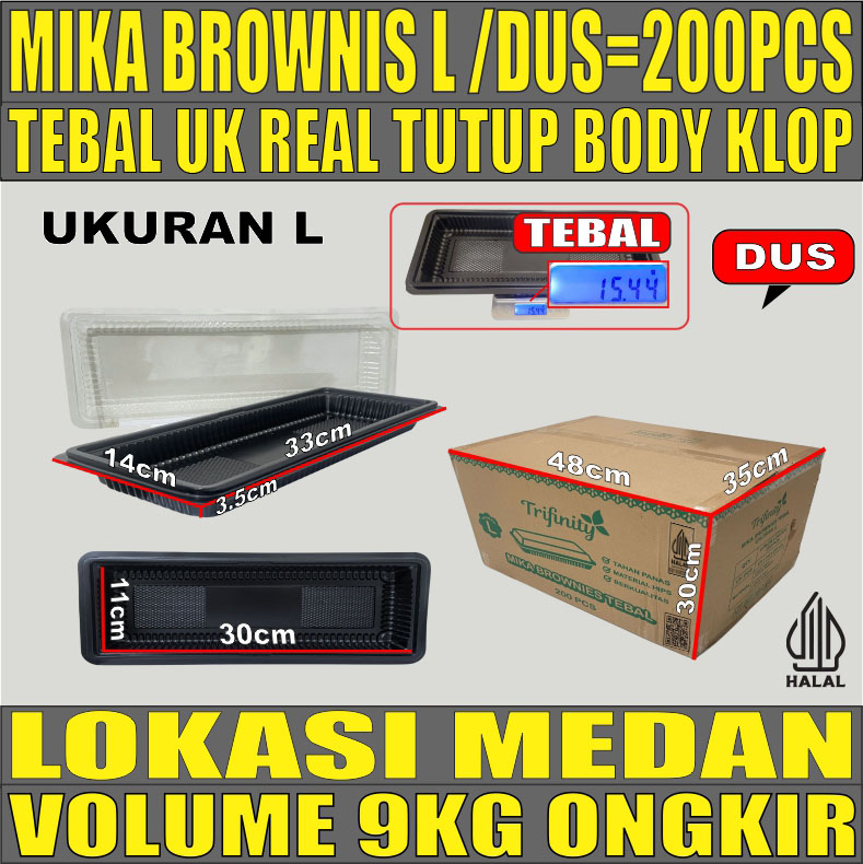 Mika Brownies L Dus 200pcs Ukuran Besar