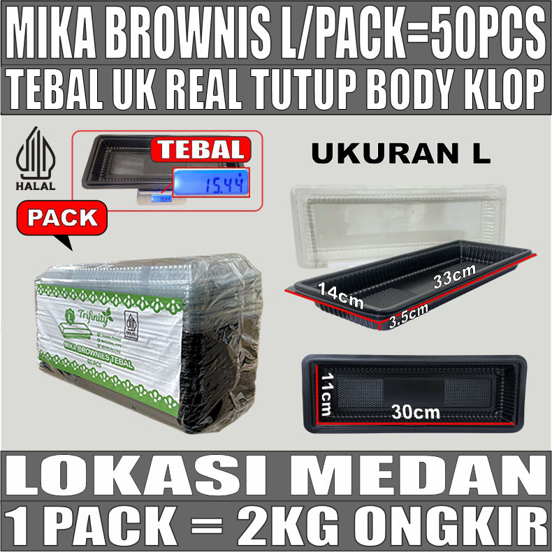 Mika Brownies Besar Ukuran L Pack 50pcs