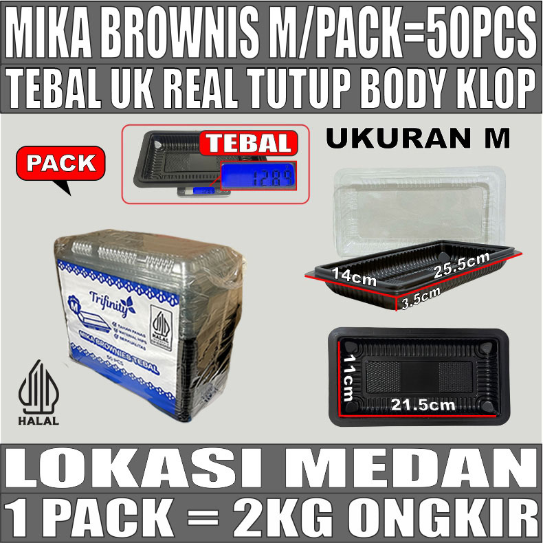 Mika Brownies Sedang Uk M Pack 50pcs