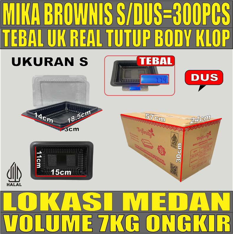 Mika Brownies S  Dus 300pcs Ukuran Kecil