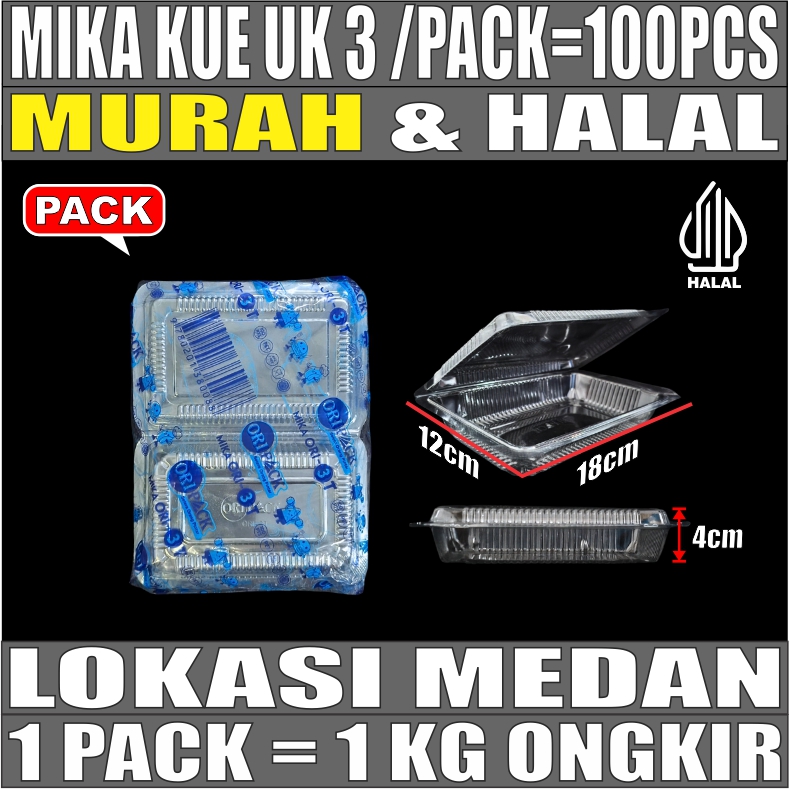 Mika Kue uk 3 Pack 100pcs