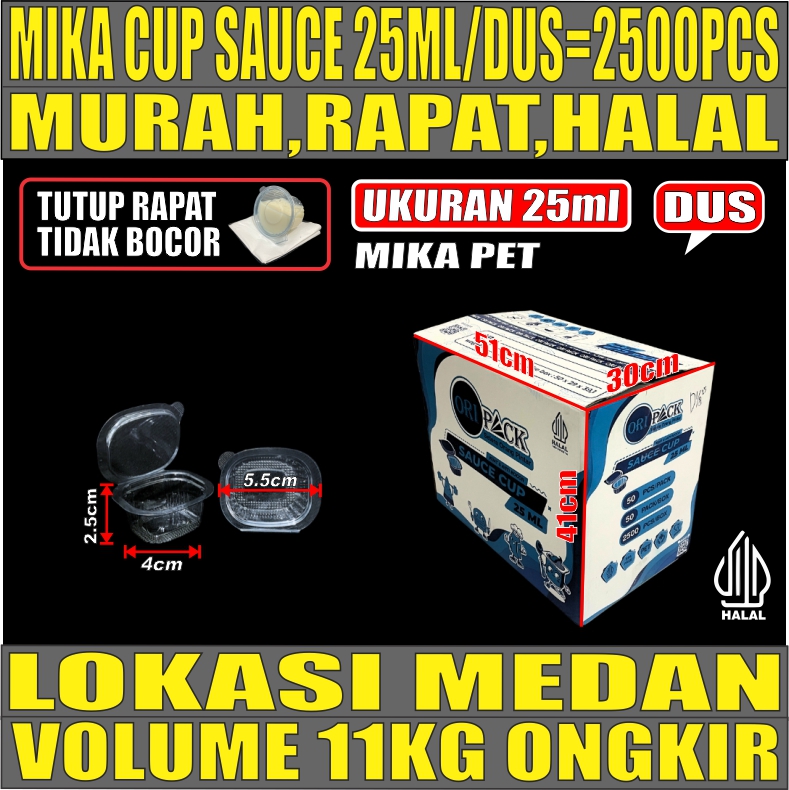 Mika Saus Cup 25ml Dus 2500pcs