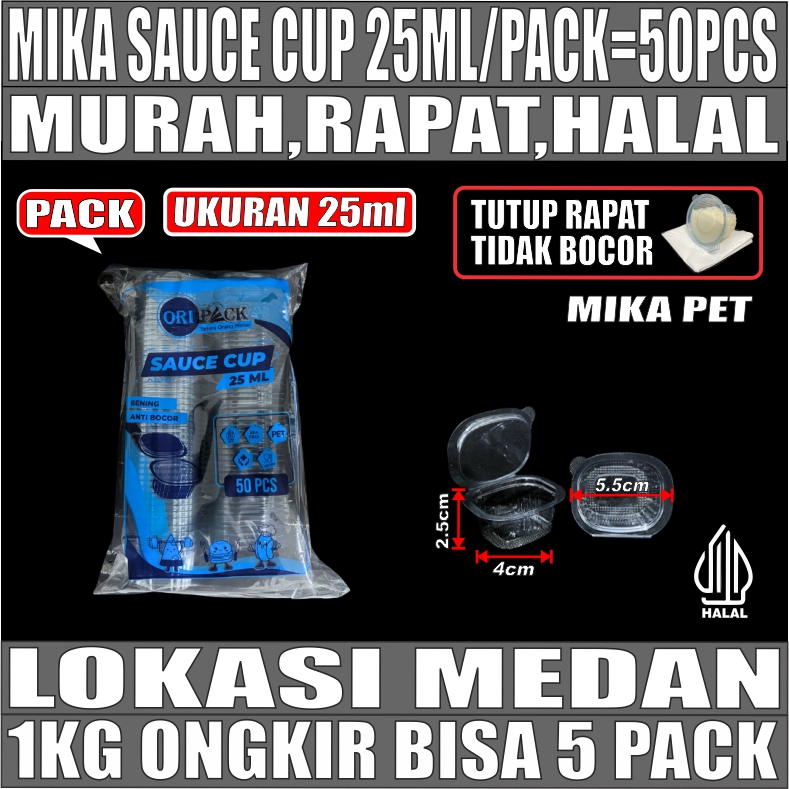Mika Saus Cup 25ml Pack 50pcs