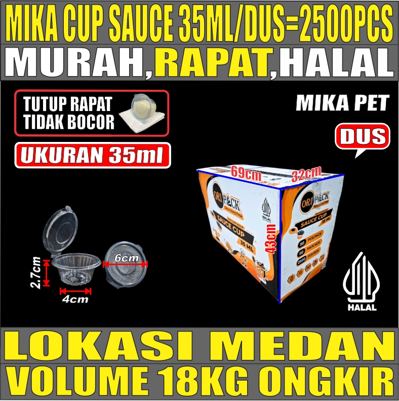 Mika Saus Cup 35ml Dus 2500pcs