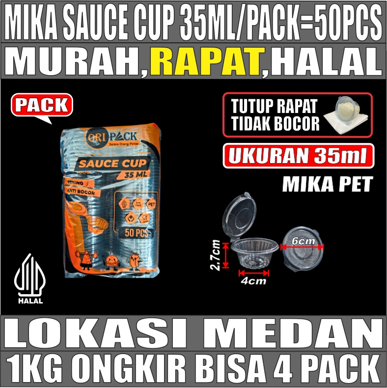 Mika Saus Cup 35ml Pack 50pcs