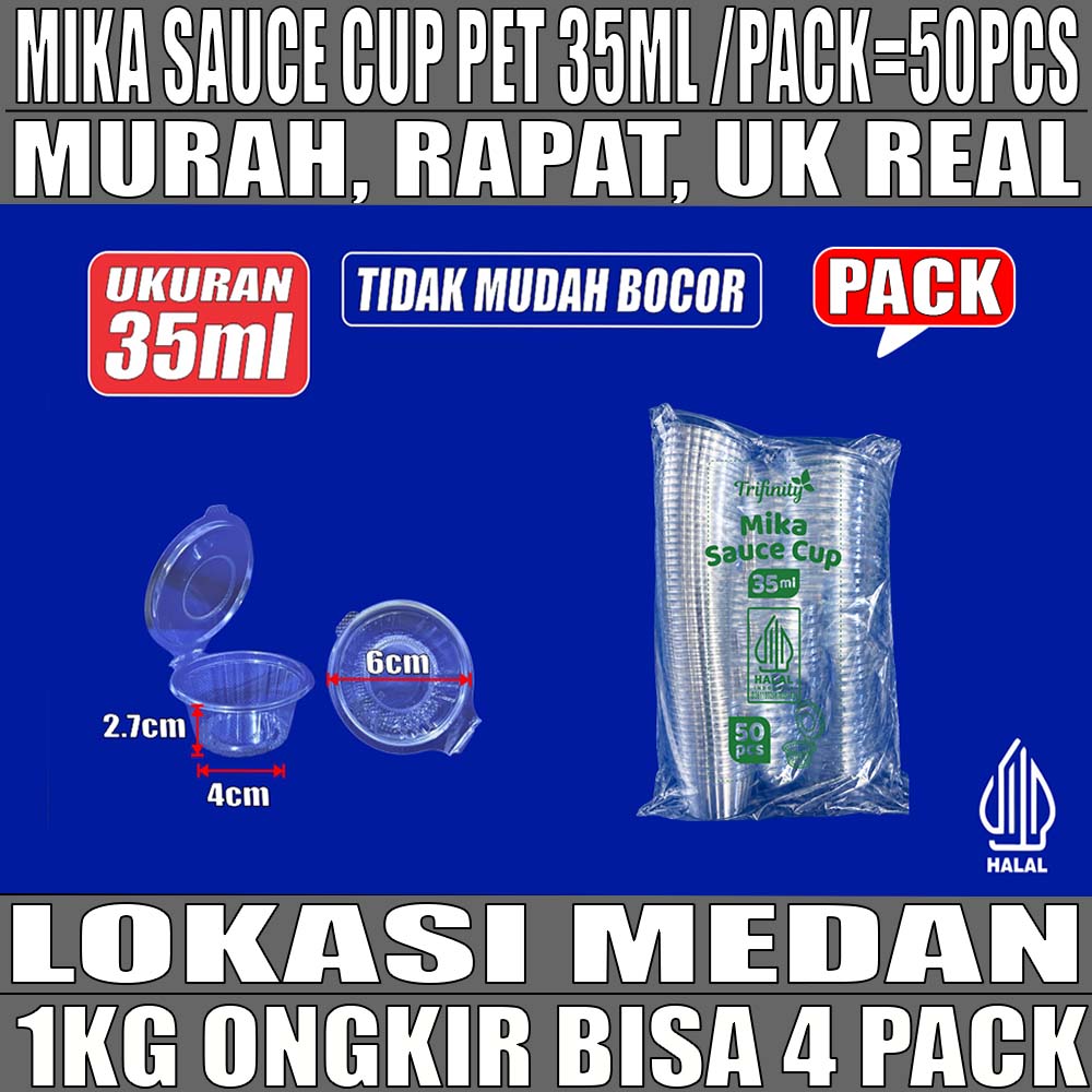 Mika Saus Cup TRIFINITY 35ml Pack 50pcs