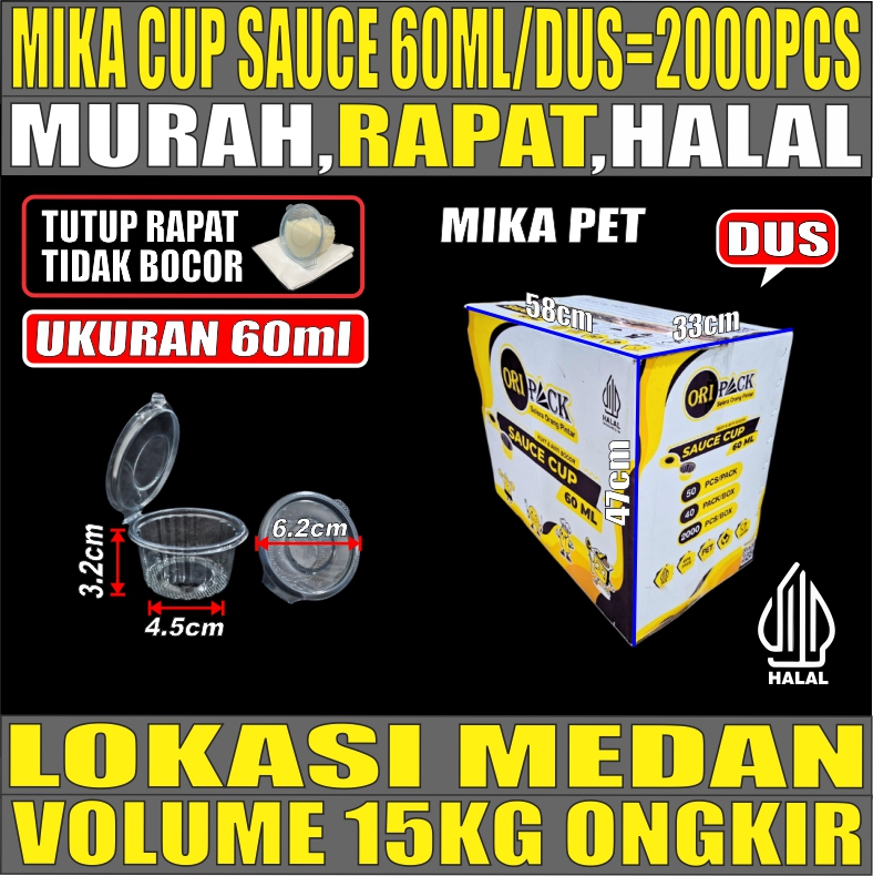 Mika Saus Cup 60ml Dus 2000pcs