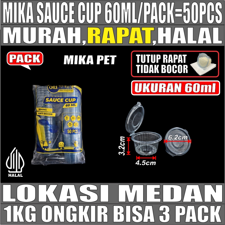 Mika Saus Cup 60ml Pack 50pcs