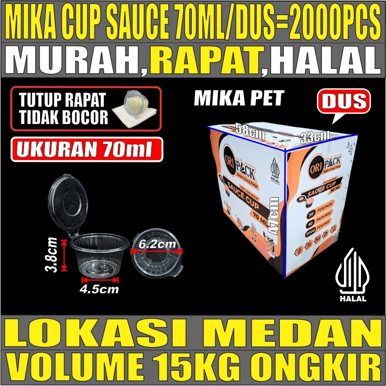 Mika Saus Cup 70ml Dus 2000pcs
