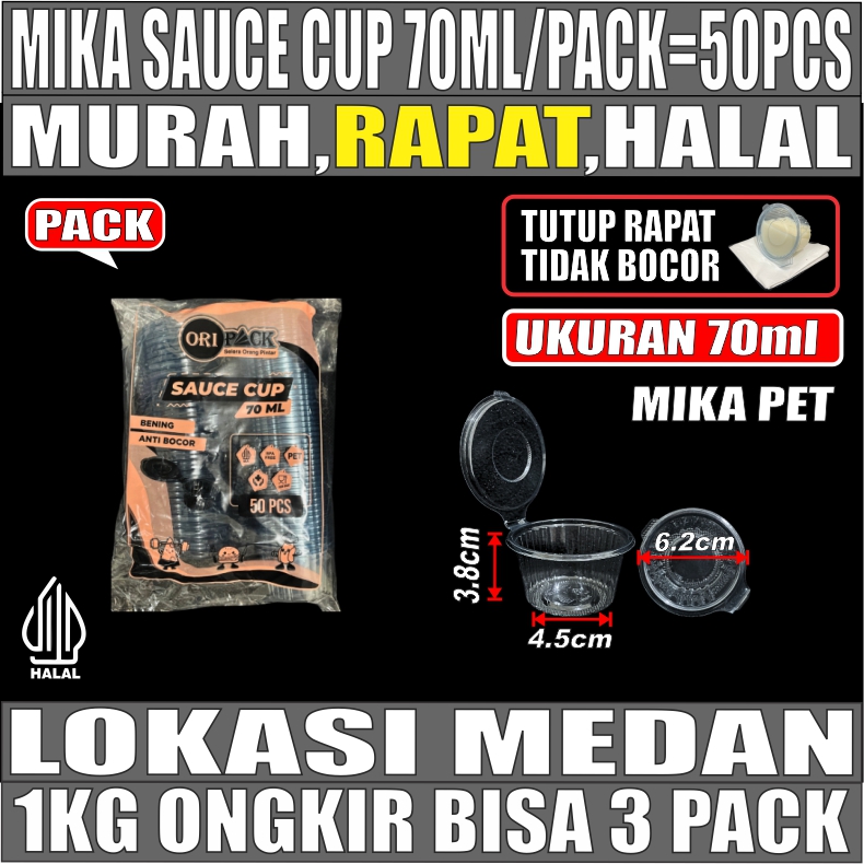 Mika Saus Cup 70ml Pack 50pcs