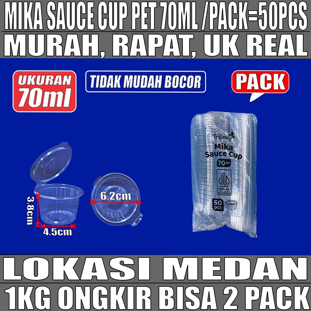 Mika Saus Cup TRIFINITY 70ml Pack 50pcs