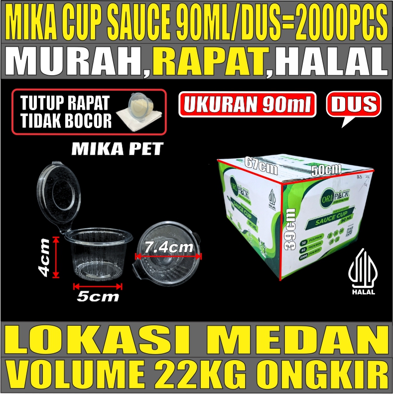 Mika Saus Cup 90ml Dus 2000pcs
