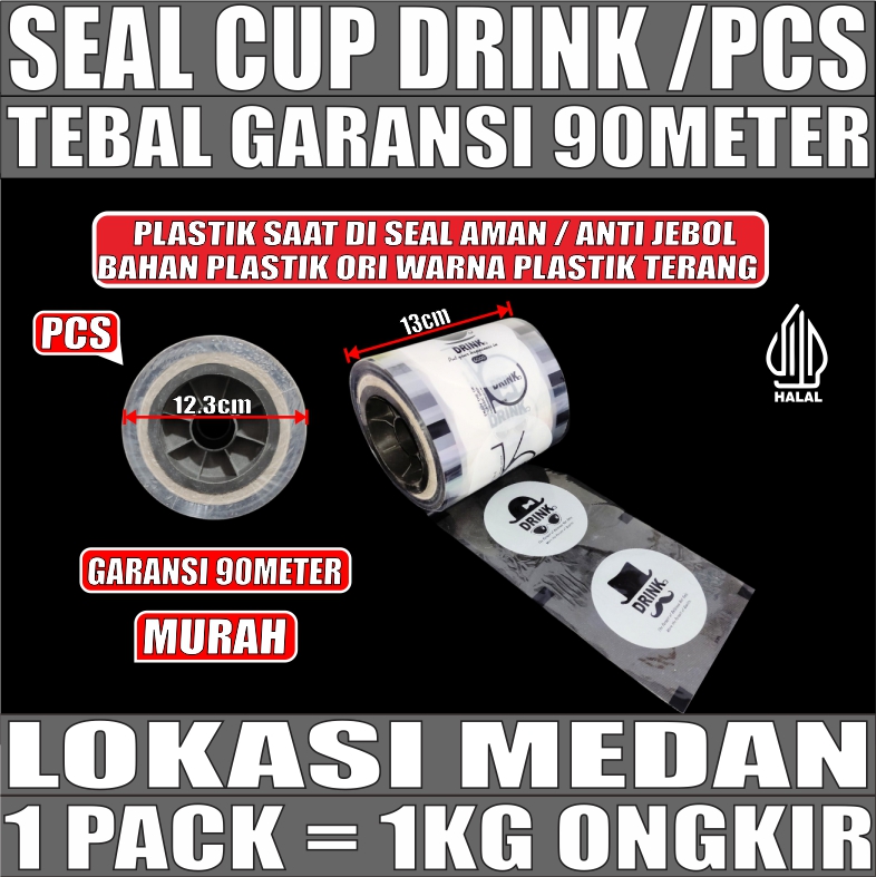 Seal Cup DRINK Per 1 Roll Trifinity Garansi 86meter u Gelas oz