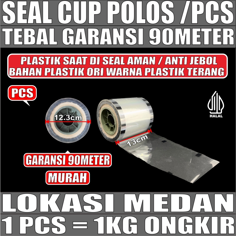 Seal Cup POLOS Per 1 Roll Trifinity Garansi 86meter u Gelas oz