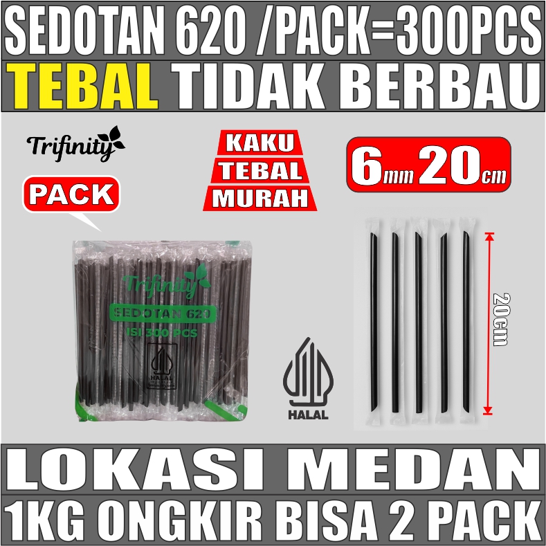Sedotan 6mm 620 TRIFINITY Pack 300pcs