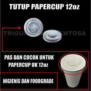 tutup paper cup 12oz 360ml dus hanya tutup