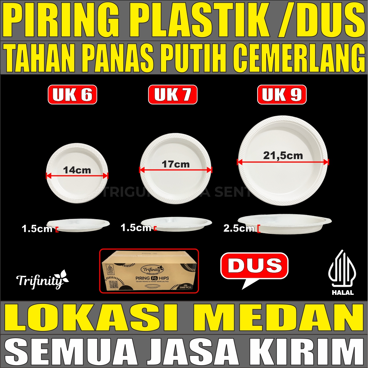 VARIAN Piring Plastik