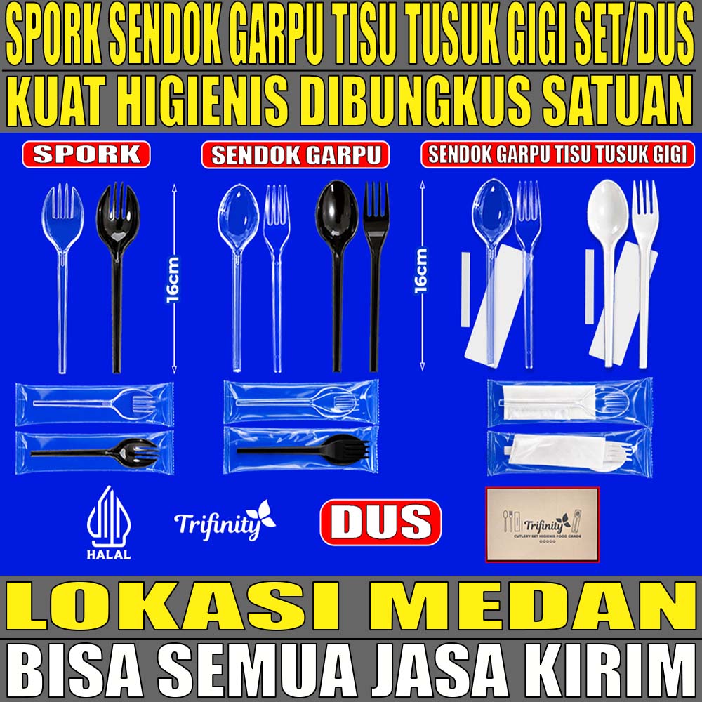 VARIAN Spork Sendok Garpu Steril Tebal 8gr