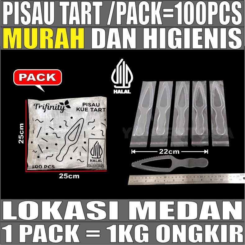 Pisau Kue Tart Besar Pack 100pcs