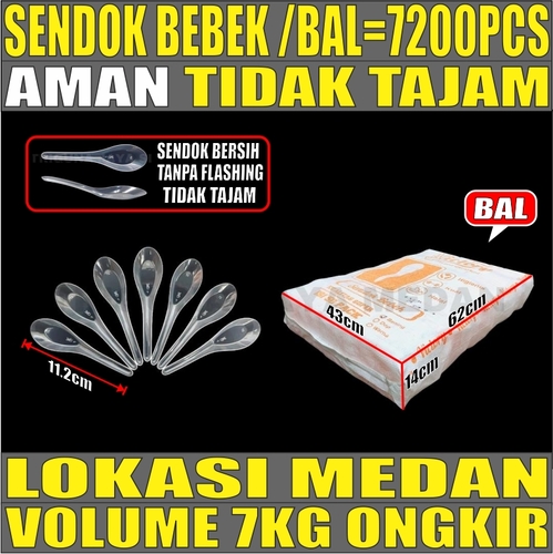 Sendok Bebek Bening Ball 50pack 7200pcs victory