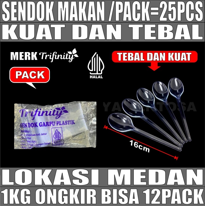 Sendok Makan Bening Pack 25pcs
