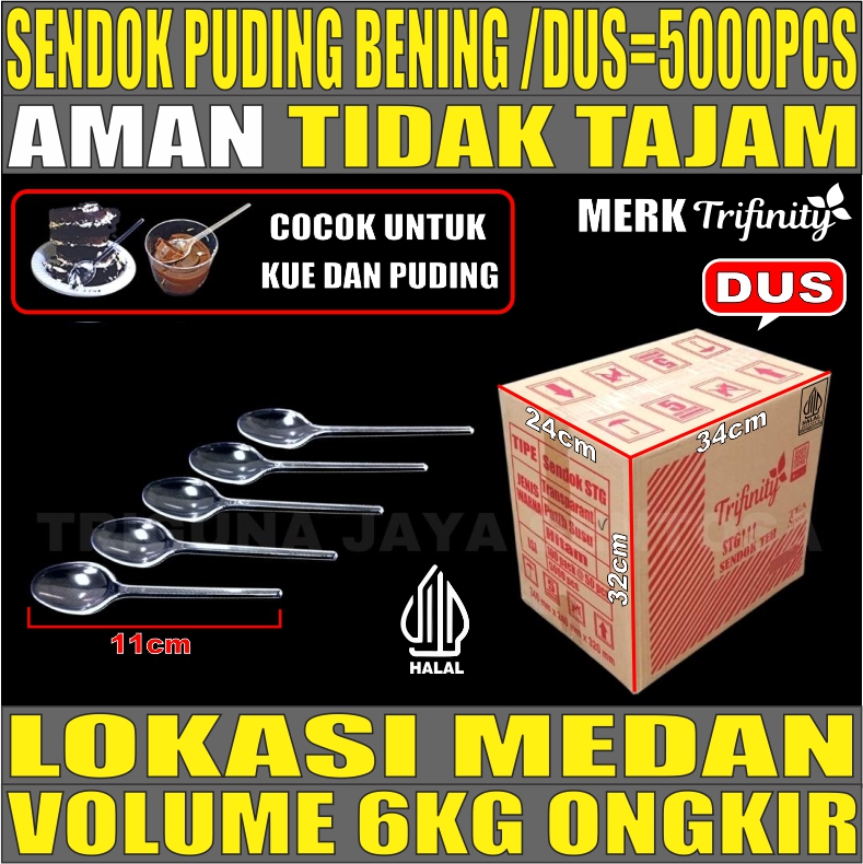 Sendok Teh Puding STG Dus 5000pcs Bening