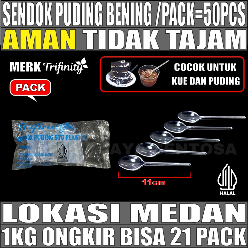 Sendok Teh STG Bening Pack 50pcs