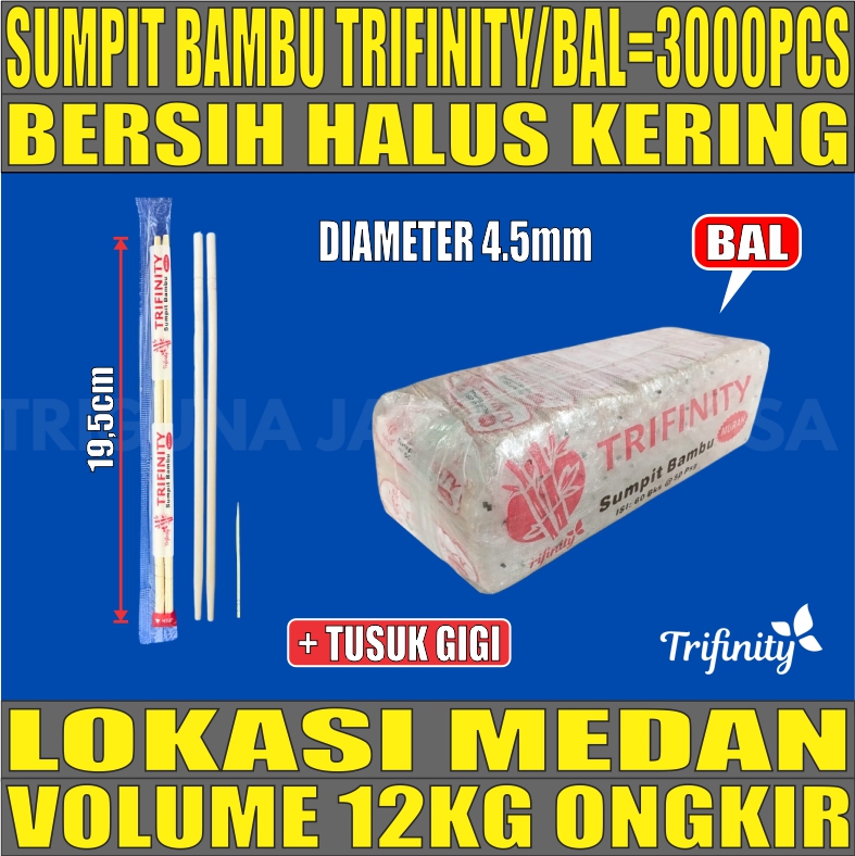 Sumpit Murah Higienis Ball Trifinity Bambu n Tusuk Gigi