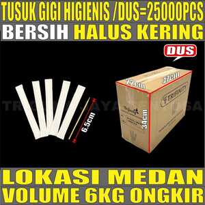 Tusuk Gigi Bambu Higienis Dus 25000pcs Panda