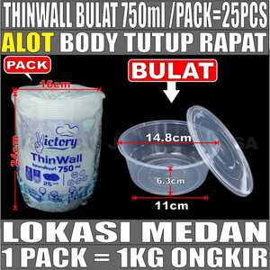 Thinwall Bulat 750ml pack 25pcs Victory
