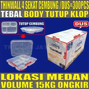 Thinwall 4 sekat Cembung Dome Dus 300pcs Victory