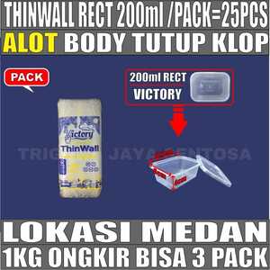 Thinwall Rect 200ml Pack 25pcs Victory