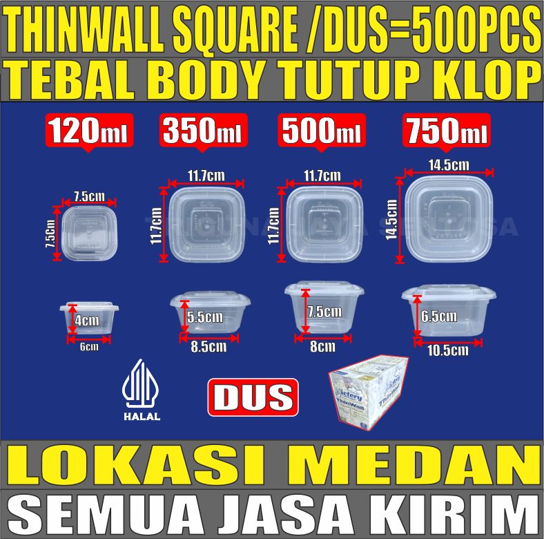 VARIAN Thinwall SQ Square Kecil